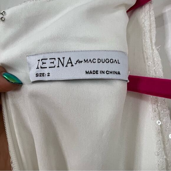 Mac Duggal 26598 V Neck Sequin Wrap Waist Gown - Picture 8 of 9